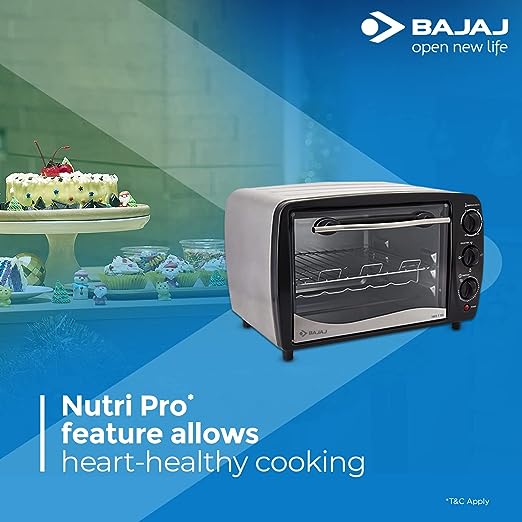 Bajaj Majesty 1603 TSS 16L Oven Toaster Griller (16 Litres OTG) Baking & Grilling Accessories, Oven for Kitchen with Stainless Steel Body, 2 Year Warranty, Black & Silver Bajaj Majesty 1603 TSS 16L Oven Toaster Griller (16 Litres OTG) Baking & Grilling Accessories, Oven for Kitchen with Stainless Steel Body, 2 Year Warranty, Black & Silver